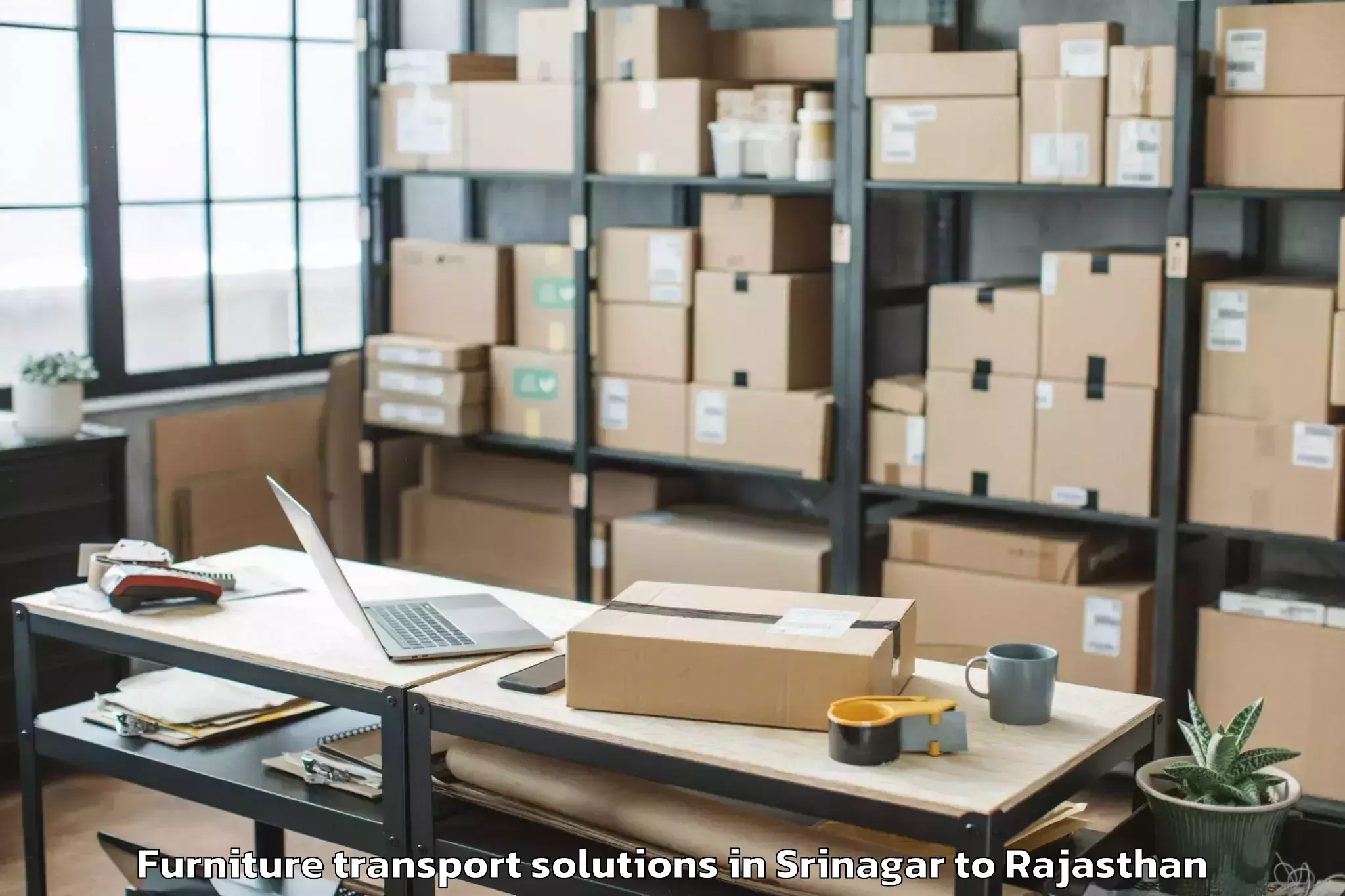 Srinagar to Chaksu Furniture Transport Solutions